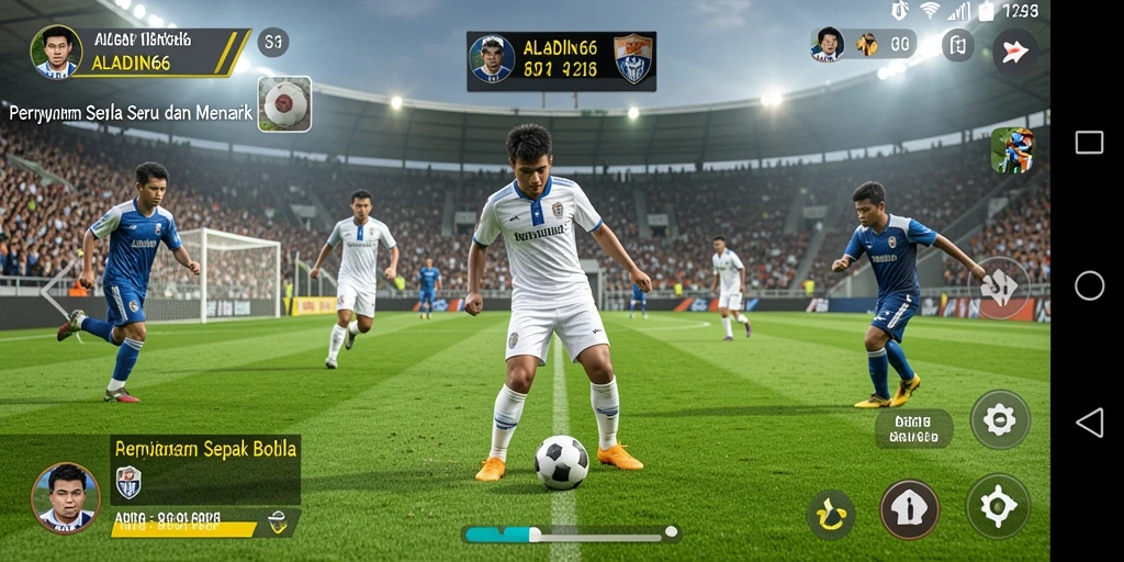 Gameplay sepak bola yang seru dan mendebarkan di ALADIN66.