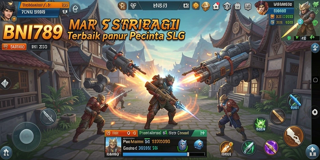 Tampilan gameplay BNI789 yang menampilkan strategi SLG yang memukau.
