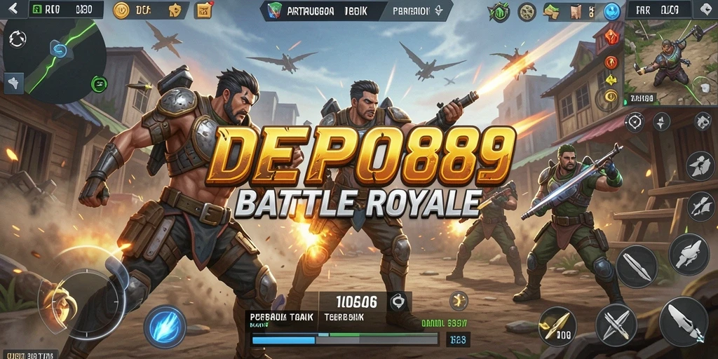 Gameplay Battle Royale yang intens dan seru di DEPO89.