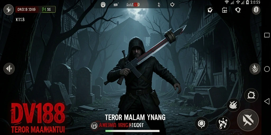Tampilan gameplay <strong>DV188</strong> yang mencekam dan menakutkan, penuh dengan misteri.
