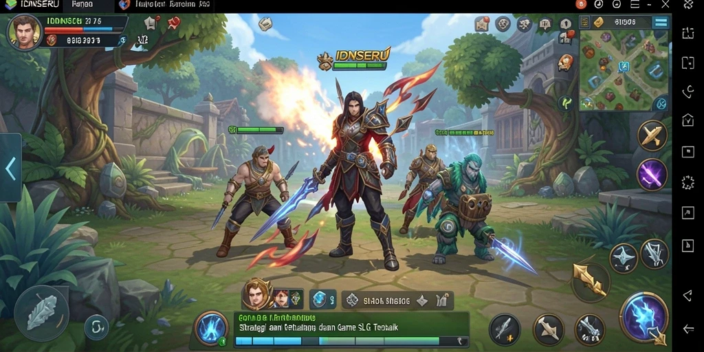 Tampilan gameplay yang menarik dalam IDNSERU.