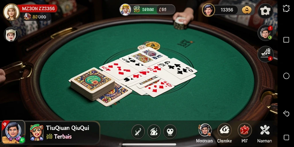 Screenshot gameplay MZ356 yang menunjukkan keseruan permainan QiuQiu.