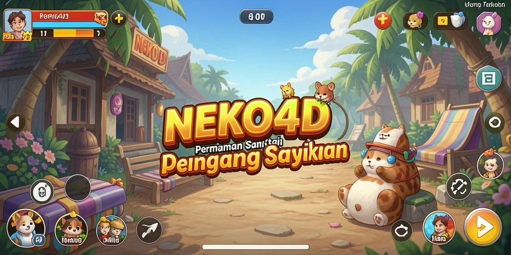 Screenshot gameplay NEKO4D yang menarik dan ceria.