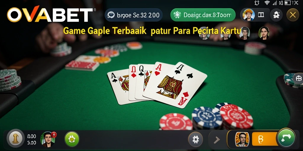 Tampilan gameplay yang seru dan interaktif dalam bermain Gaple.