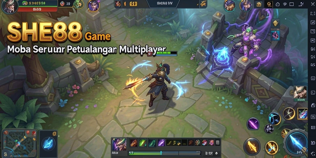 Gameplay seru SHE888 dengan pertarungan intens dan strategi tim.