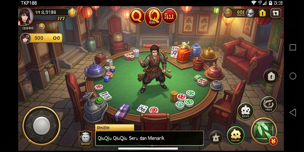 Screenshot gameplay TKP188 dengan aksi seru QiuQiu.