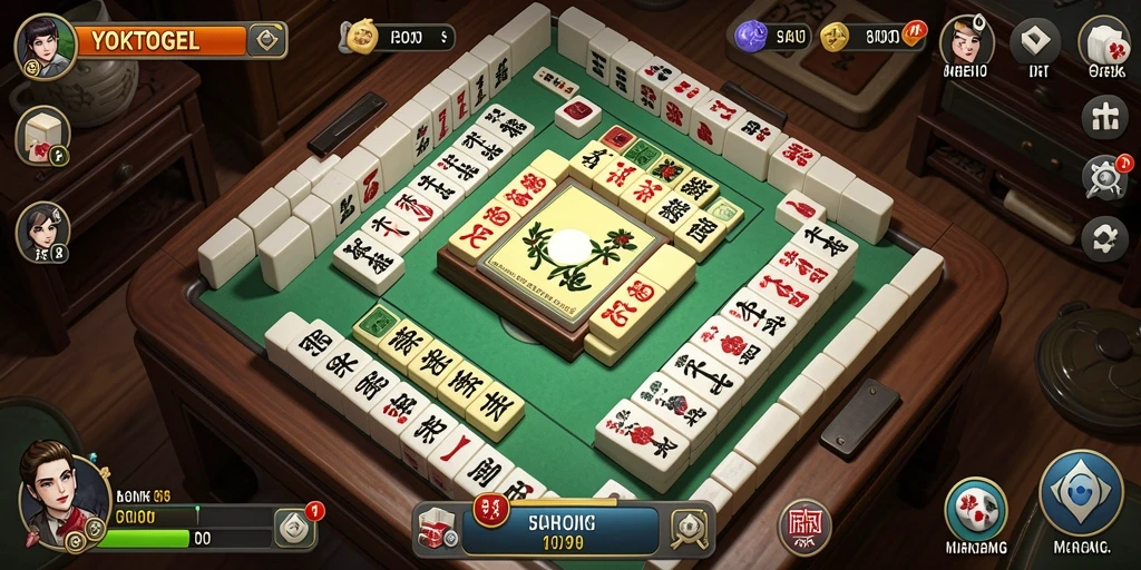 Screenshot gameplay YOKTOGEL menampilkan sesi permainan Mahjong yang seru.